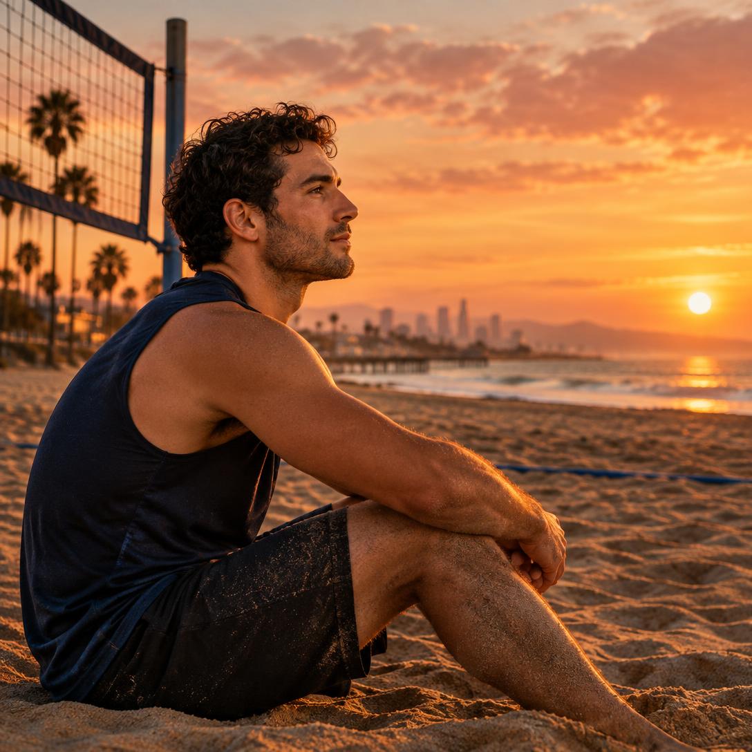 Elias face à l'horizon de Los Angeles